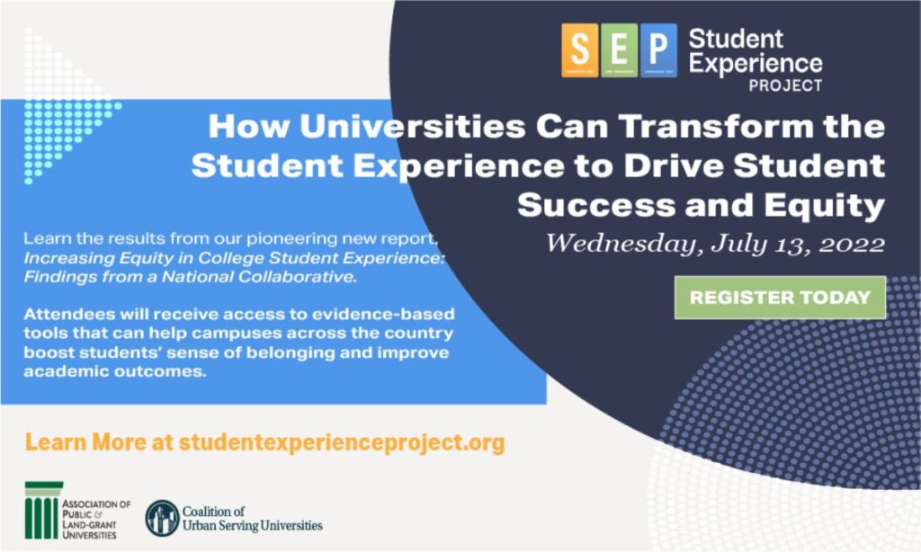 Event: How Universities Can Transform Student Experience to Drive Student Success and Equity